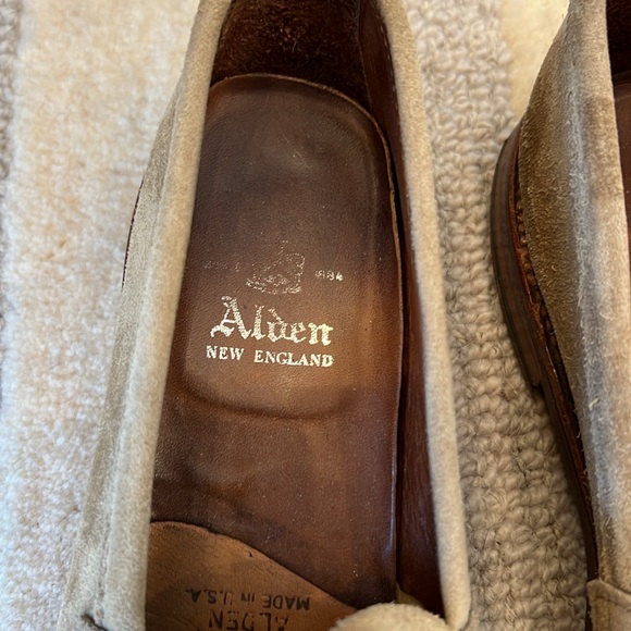 Men’s Alden unlined Penny Moc Suede Loafers US6D - Picture 2 of 8